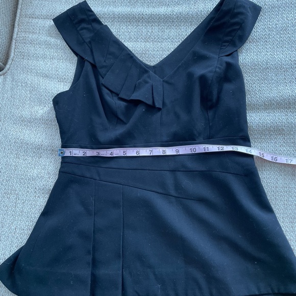 Anthropologie Floreat peplum top 4 Black - Picture 6 of 10